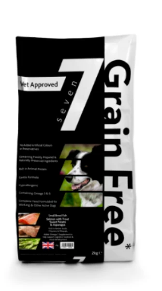 Seven Dog - Adult Small Breed Salmon With Trout, Sweet Potato & Asparagus Grain Free 2kg 3 Seven Dog - Adult Small Breed Salmon With Trout, Sweet Potato & Asparagus Grain Free 2kg