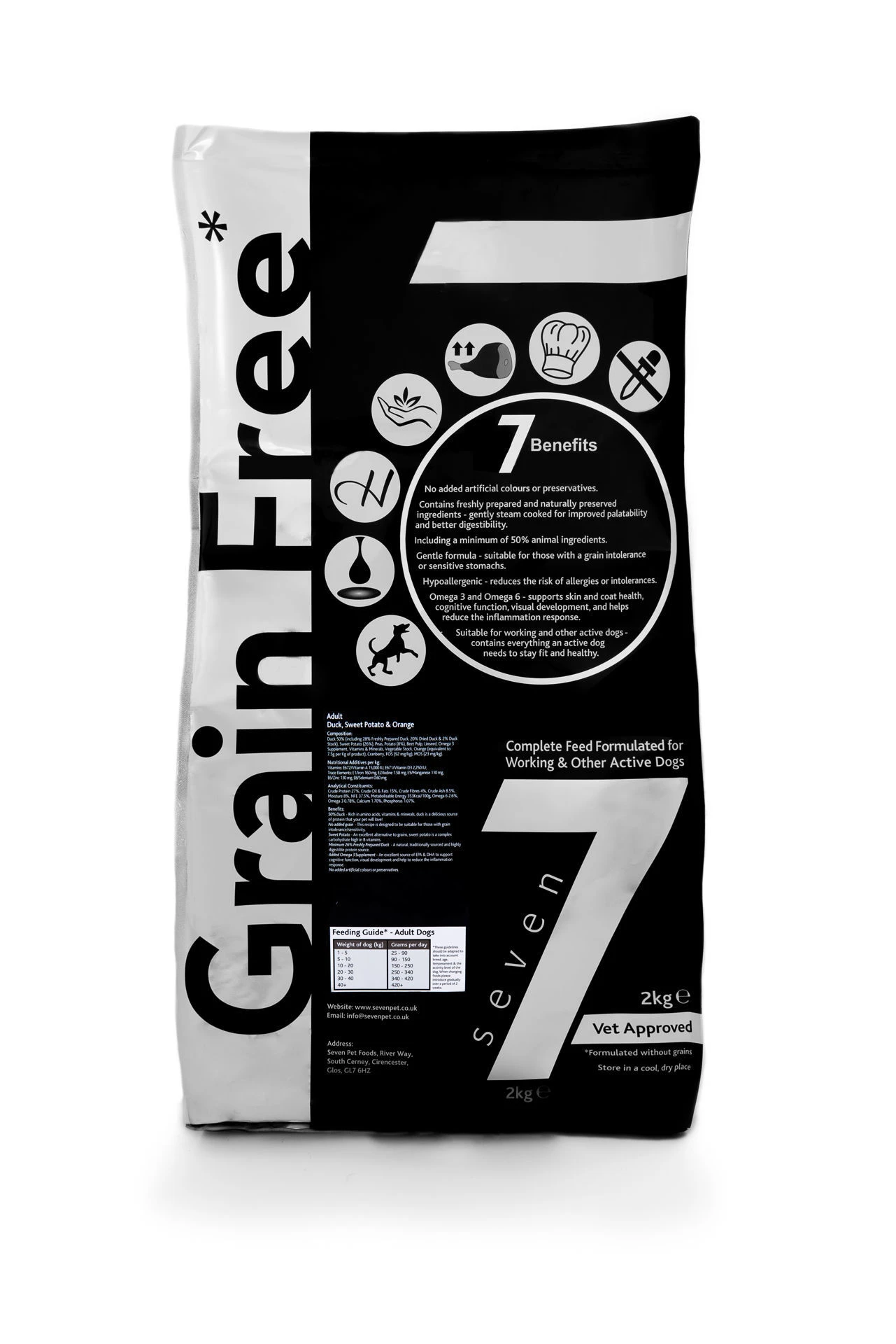 Seven Dog - Adult Duck With Sweet Potato & Orange Grain Free 2kg 4 Seven Dog - Adult Duck With Sweet Potato & Orange Grain Free 2kg - Image 2