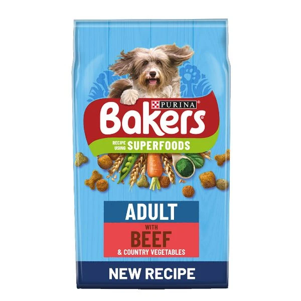 Bakers Beef With Vegetables Dry Dog Food 14kg 3 Bakers Beef With Vegetables Dry Dog Food 14kg
