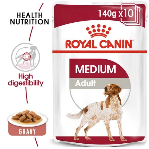 Royal Canin Dog - Pouch Box Medium 10x140g 3 Royal Canin Dog - Pouch Box Medium 10x140g - Image 2
