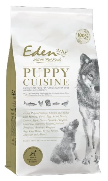 Eden Dog - 80/20 Puppy Cuisine Small Kibble 2kg 3 Eden Dog - 80/20 Puppy Cuisine Small Kibble 2kg