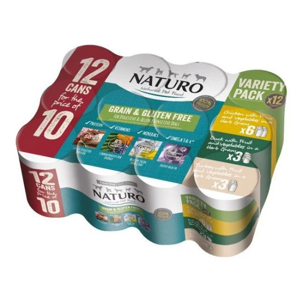 Naturo Grain & Gluten Free Variety Pack 12x390g 3 Naturo Grain & Gluten Free Variety Pack 12x390g