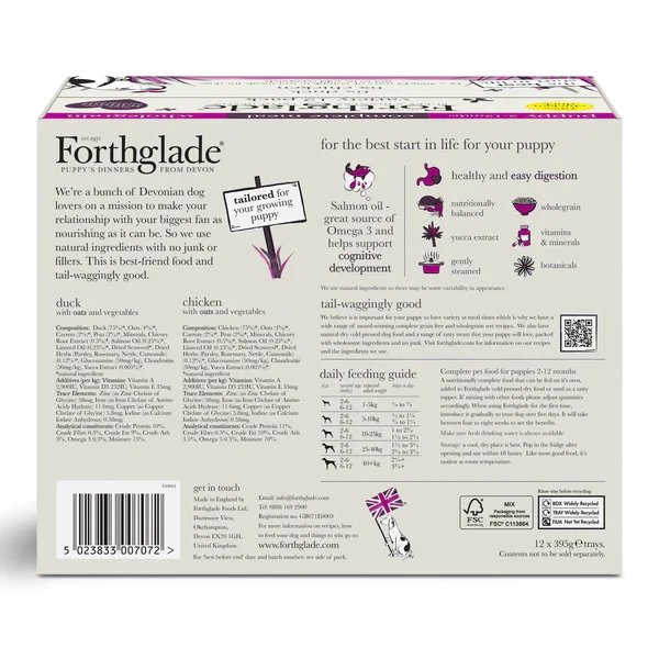 Forthglade Puppy - Complete Wholegrain Variety 12x395g 4 Forthglade Puppy - Complete Wholegrain Variety 12x395g - Image 2