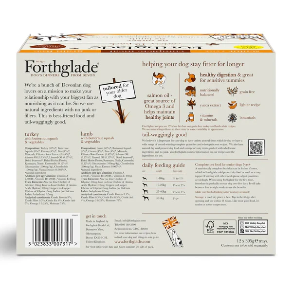 Forthglade Dog - Senior Complete Grain Free Variety 12x395g 4 Forthglade Dog - Senior Complete Grain Free Variety 12x395g - Image 2