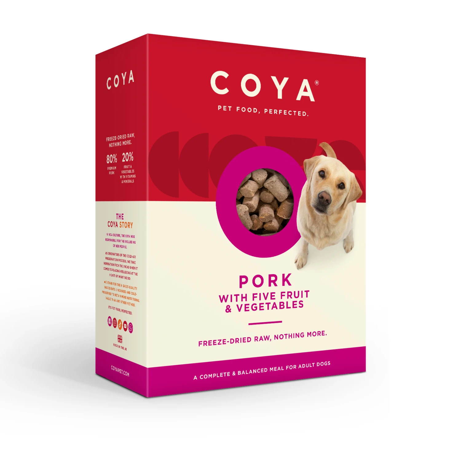Coya Adult Dog Freeze Dried Pork 750g 3 Coya Adult Dog Freeze Dried Pork 750g